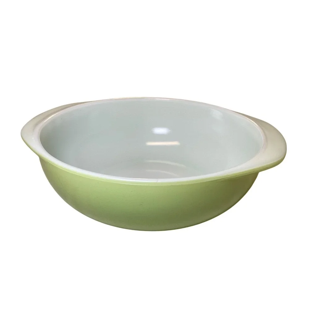 Vintage‎ Pyrex 024 Spring Blossom Green Cinderella Mixing Bowl 2 Qt USA